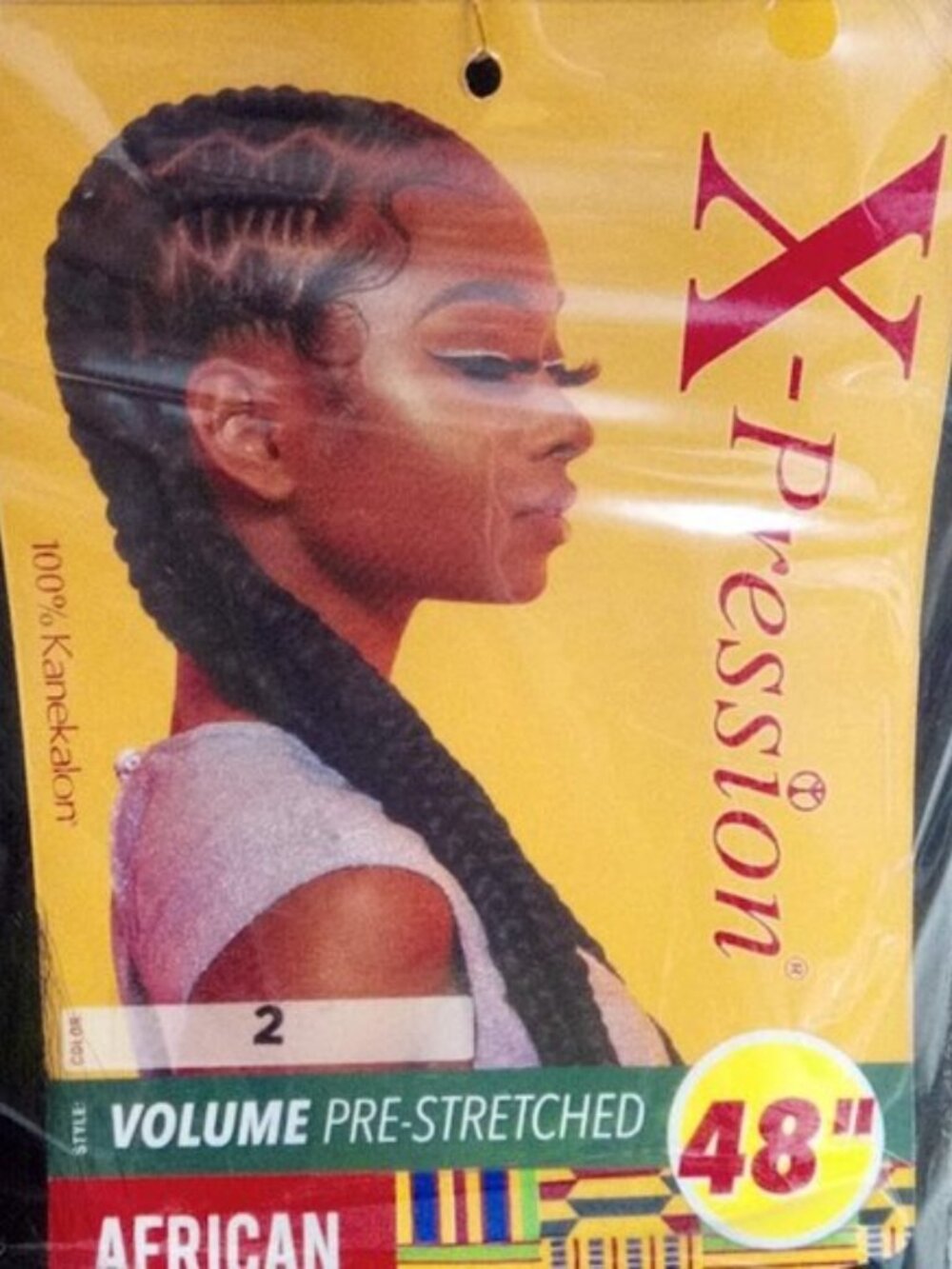 X-Pression 48" Kanekalon Braiding Hair – Dark Brown #2- New With Tags-1 Pack